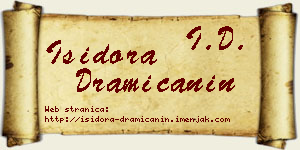 Isidora Dramićanin vizit kartica